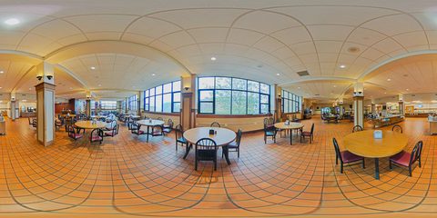 Dining hall scene from the tour
